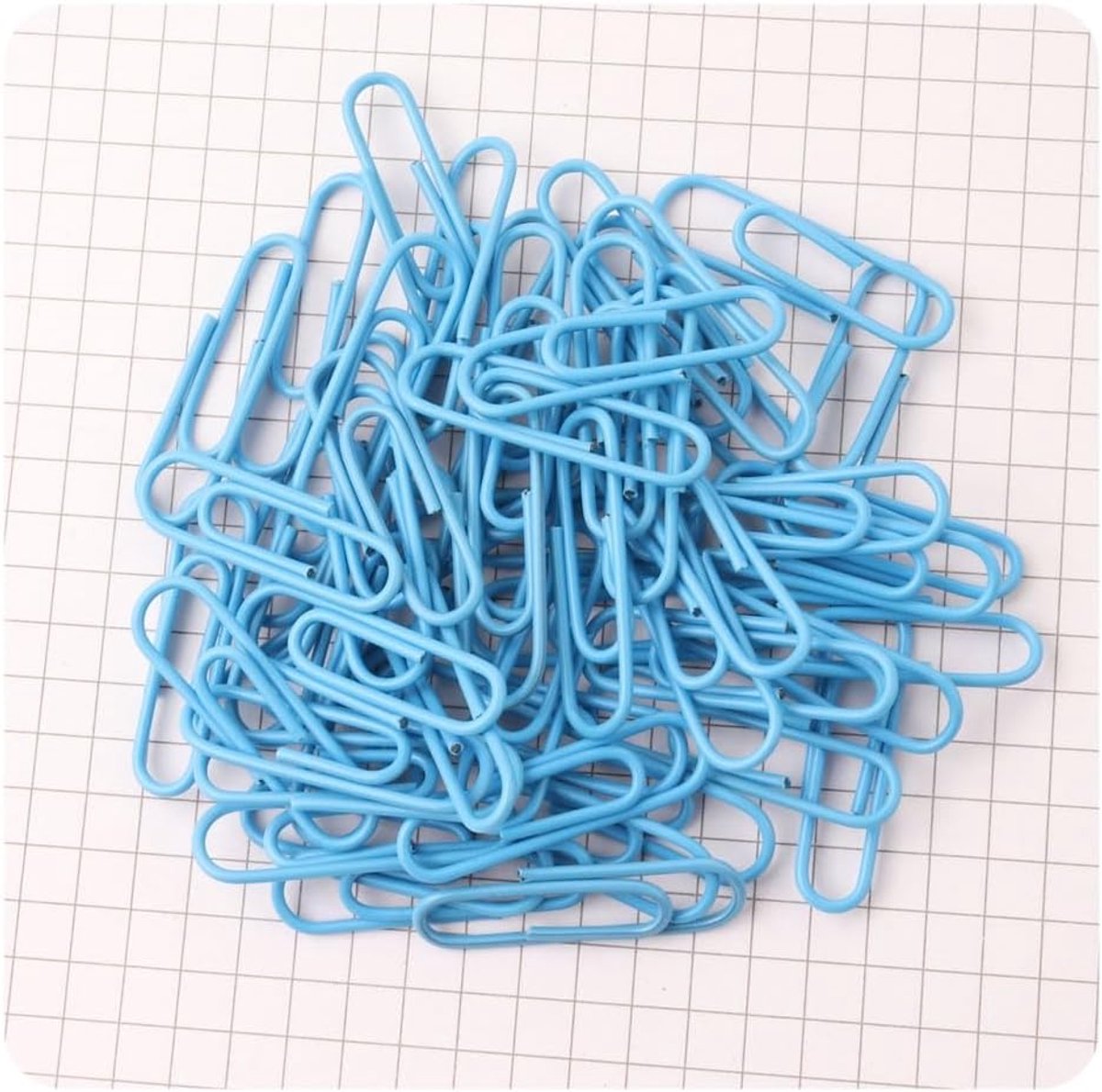 Papierclips 28mm - Kunststof gecoat - Blauw - Ideaal voor het ordenen van documenten - ShopVlot