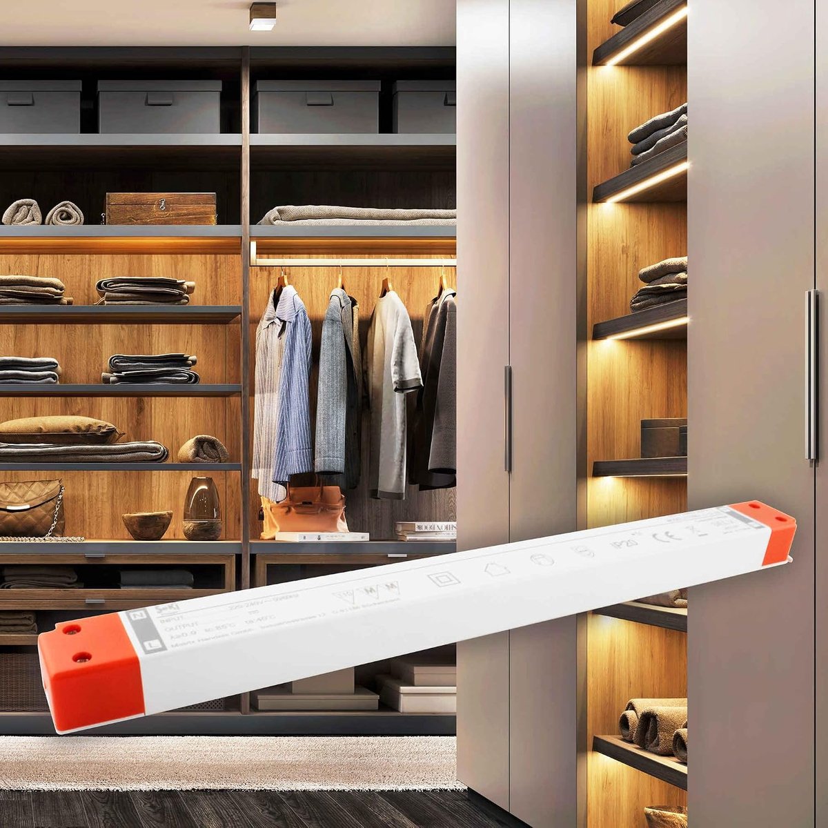 LED driver 24V 60W - vlak ontwerp - constante spanning - geruisloos en flikkervrij - ShopVlot