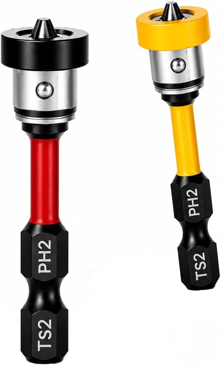 Schroevendraaierbit Ph2, magnetisch, 1/4 inch, 50 mm, met diepteaanslag, professionele gipsplaatopzetstuk voor - ShopVlot