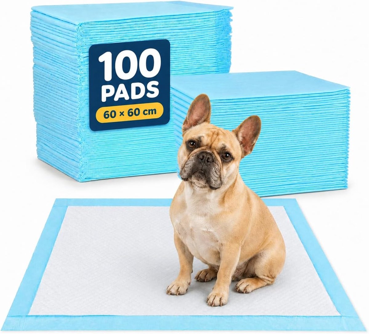 Plasmatjes voor honden 100 stuks - 60 x 60 cm - 5-laagse structuur - ideaal voor puppytraining - ShopVlot