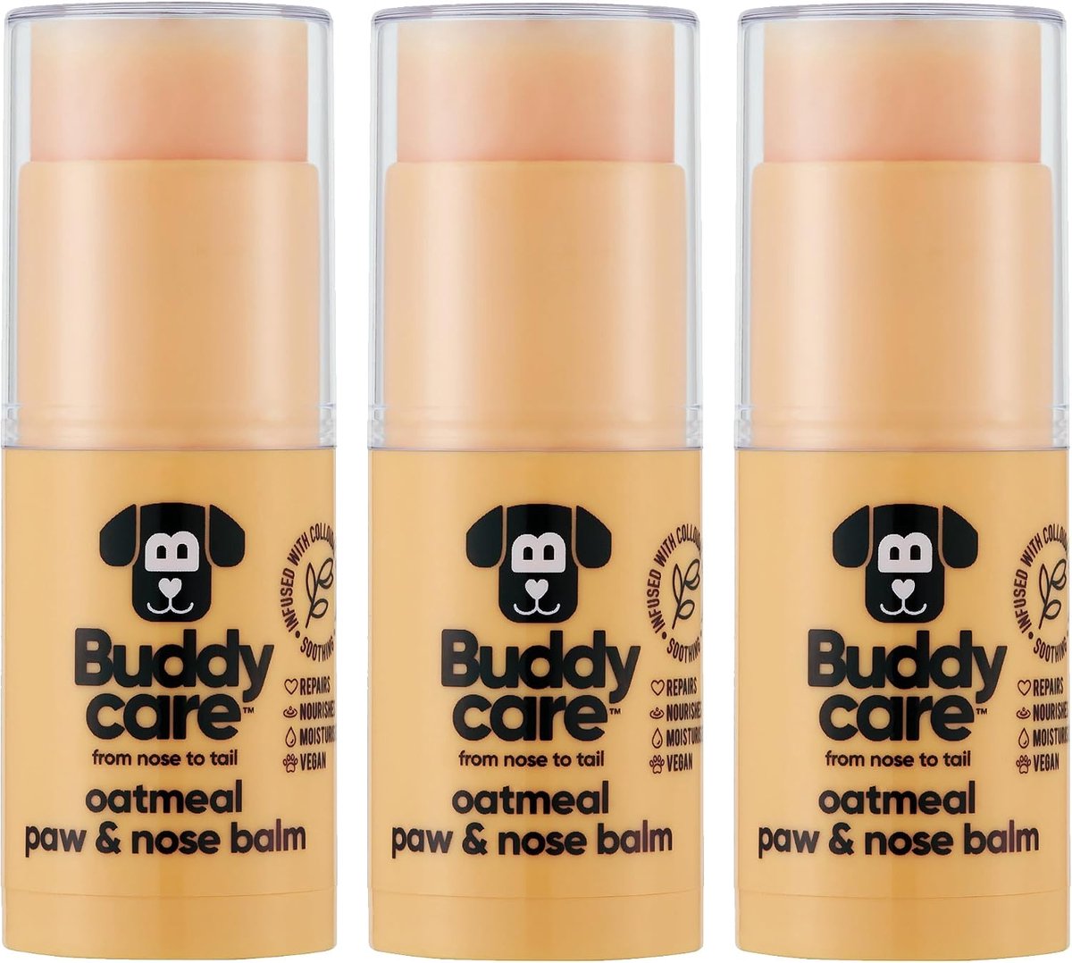 Buddycare Dog Paw & Nose Balm - Oatmeal Protects and Repairs Dry, Cracked & Chapped Skin, Vegan and Cruelty-Free - ShopVlot