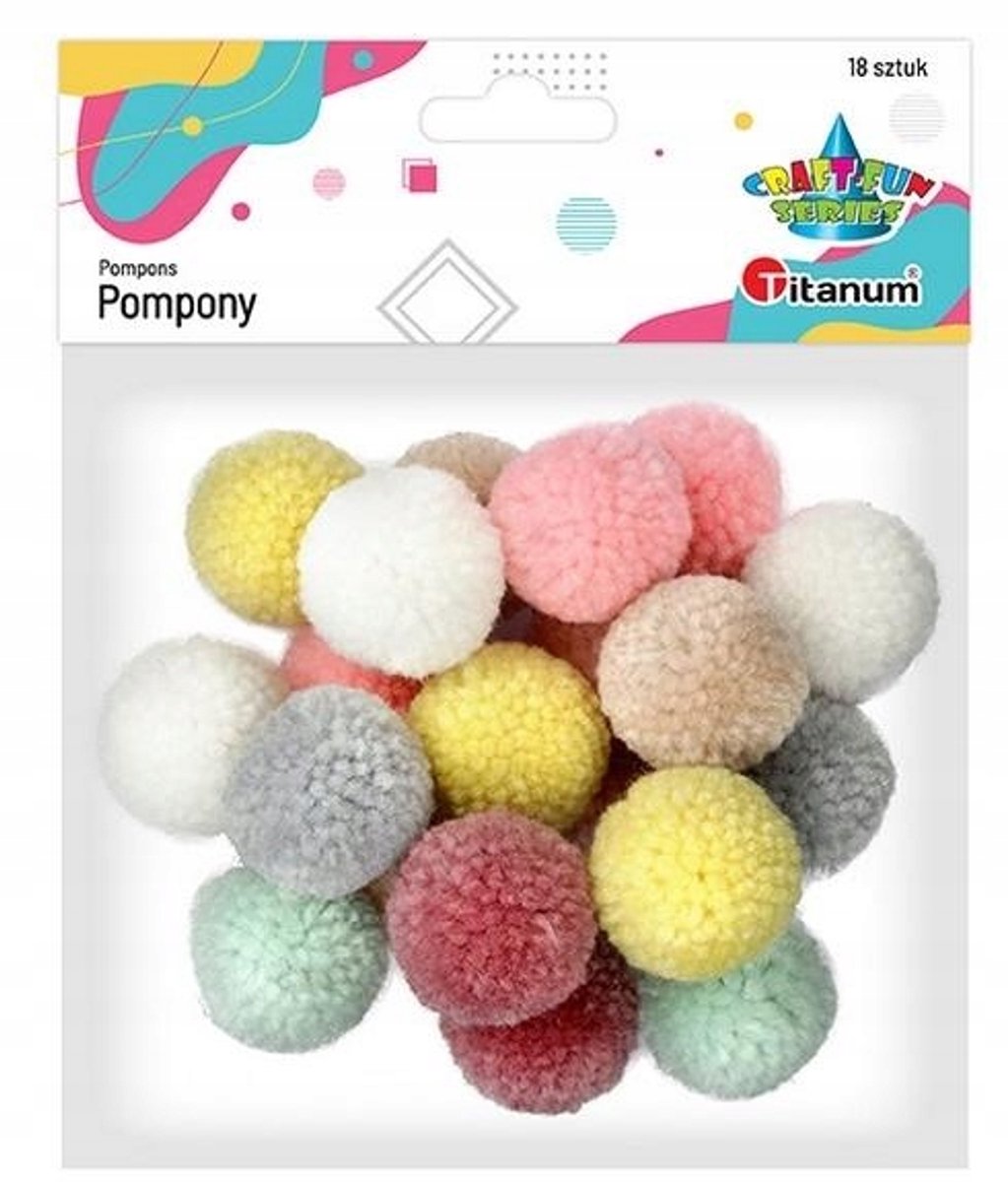 Zachte Pastel Kleur Pompons - 18 Stuks