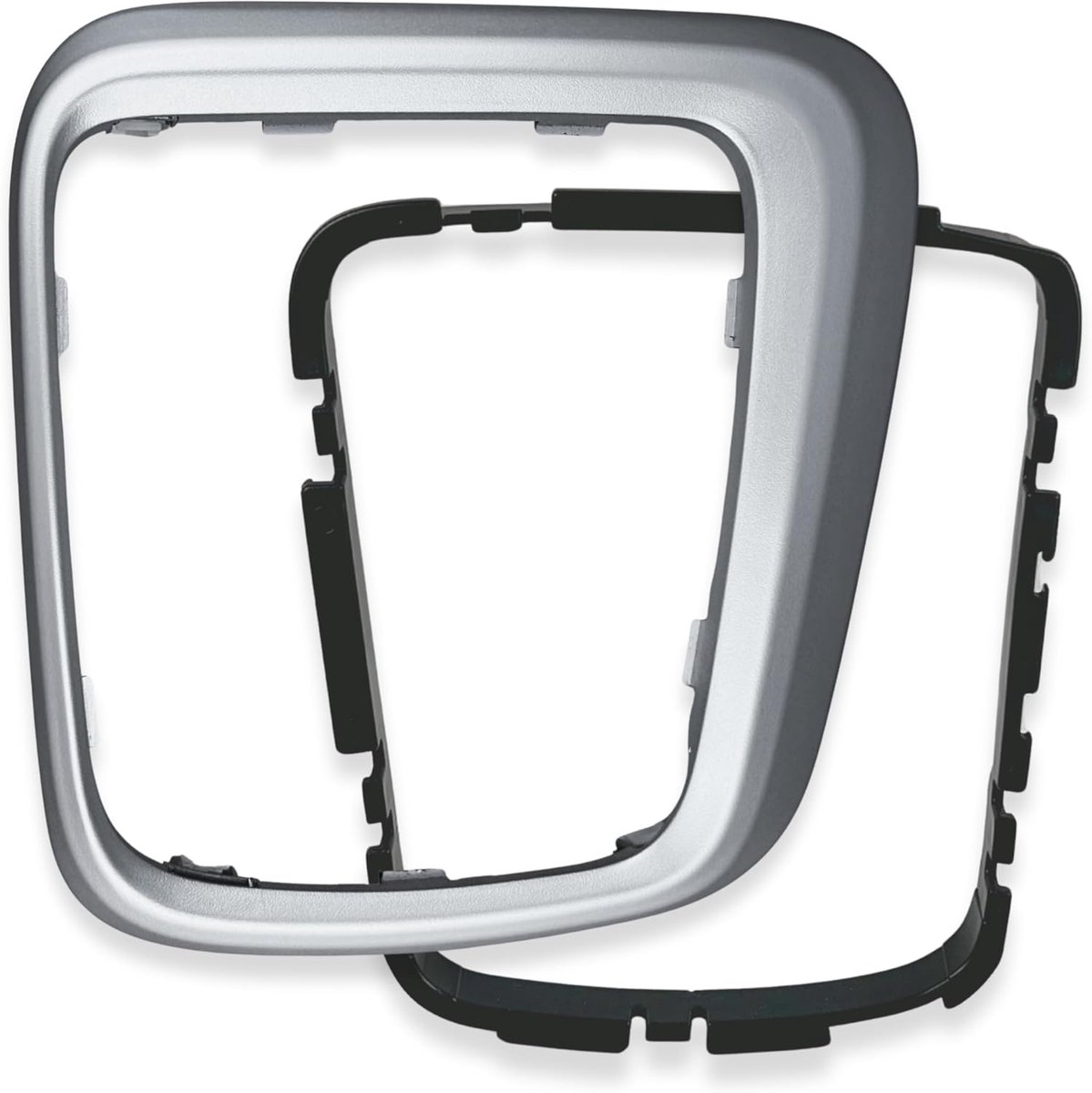 1neiSmartech Kit buitenframe zilver grijs gesatineerd + houderring voor versnellingspook compatibel met Fiat Tipo 356 - ShopVlot