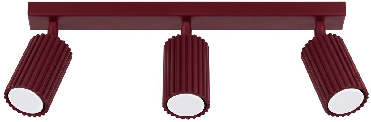 Sollux Lighting Plafondlamp Karbon - GU10 - bourgondië - aluminium - 45x6.5x16.5cm