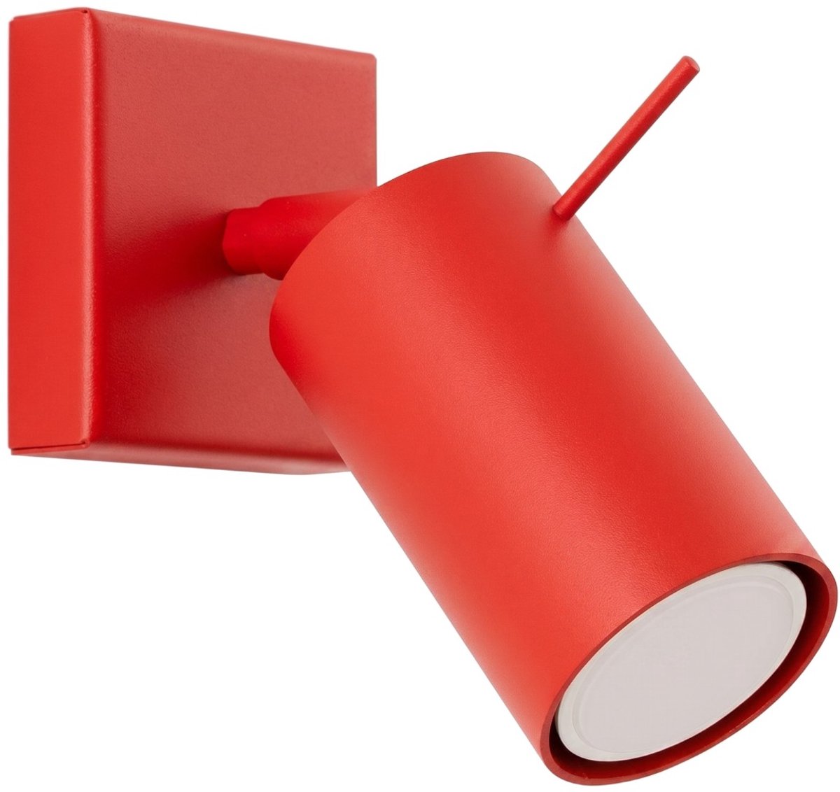 Sollux Lighting Wandlamp RING - GU10 - rood - staal - 8x16x8cm