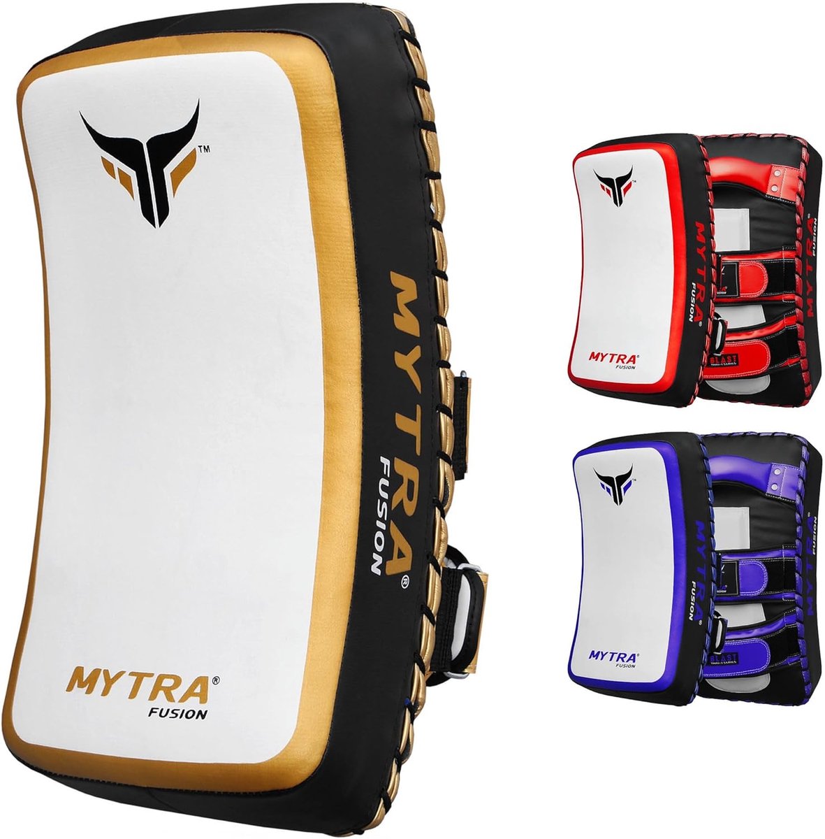 Mytra Fusion Muay Thai Pads Curved Pads - Thai Pads for Boxing, Kickboxing, MMA, Karate, Taekwondo, Training and - ShopVlot