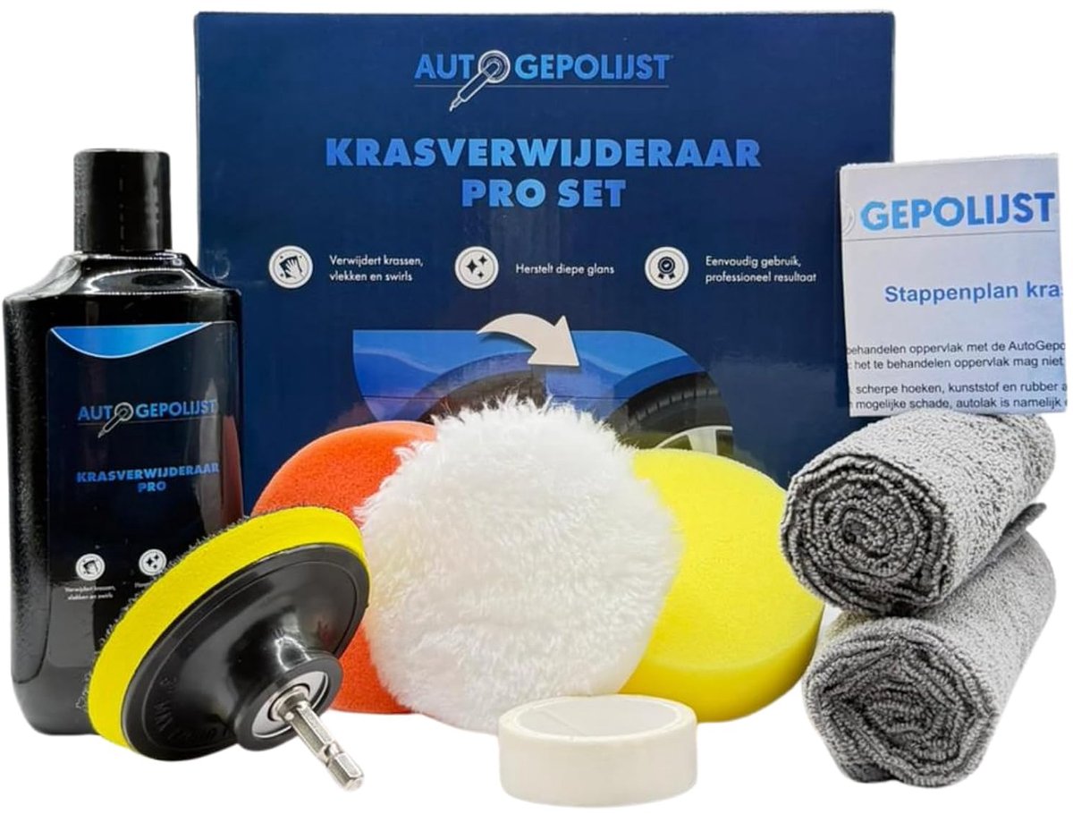 Krasverwijderaar Pro Set - 10 Delig- Scratch Remover - Krasverwijderaar Voor Auto - Krassen Verwijderen Auto - ShopVlot