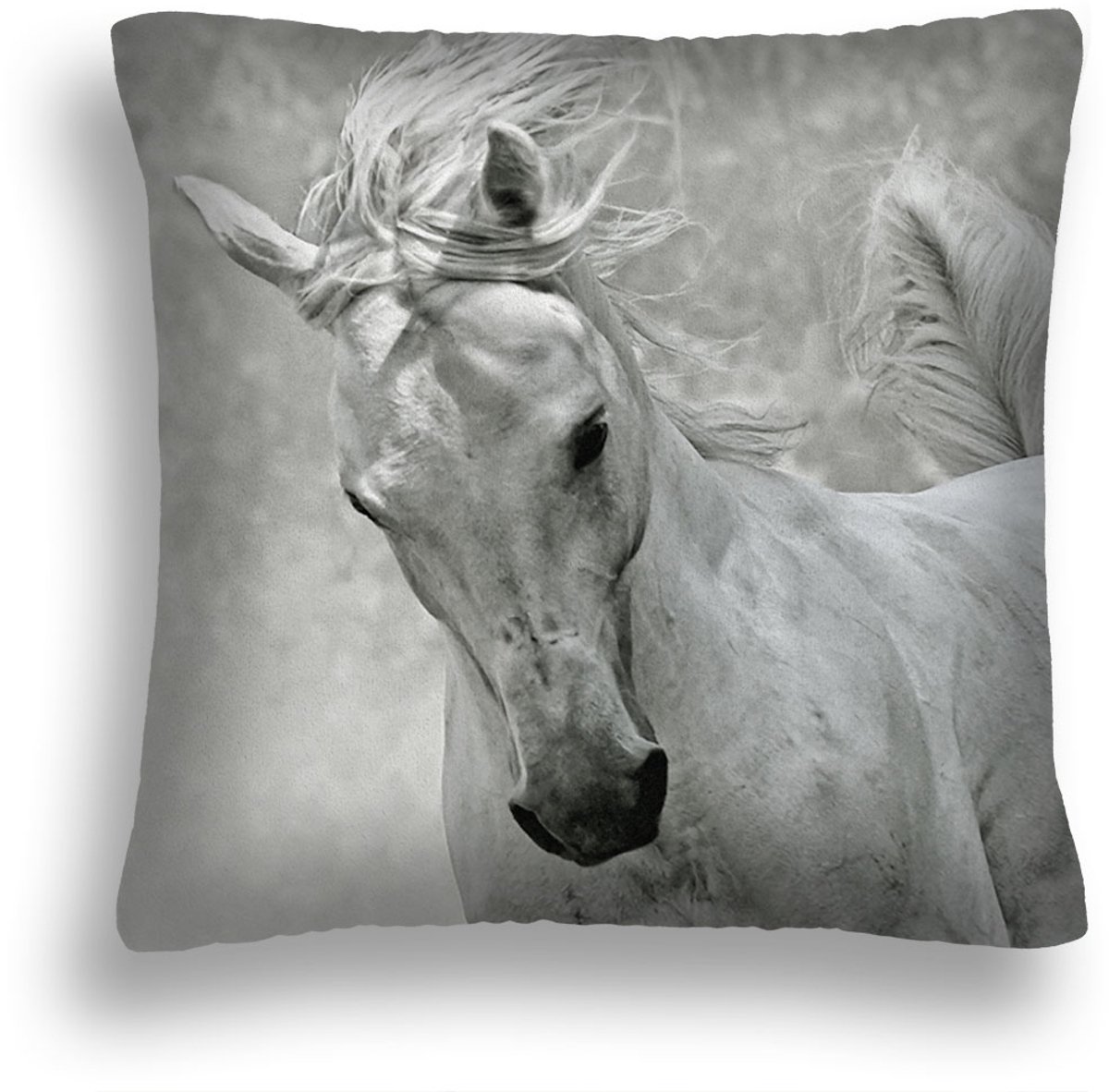Decoratieve Kussenhoes met Vulling - Paardenmotief 40x40 cm