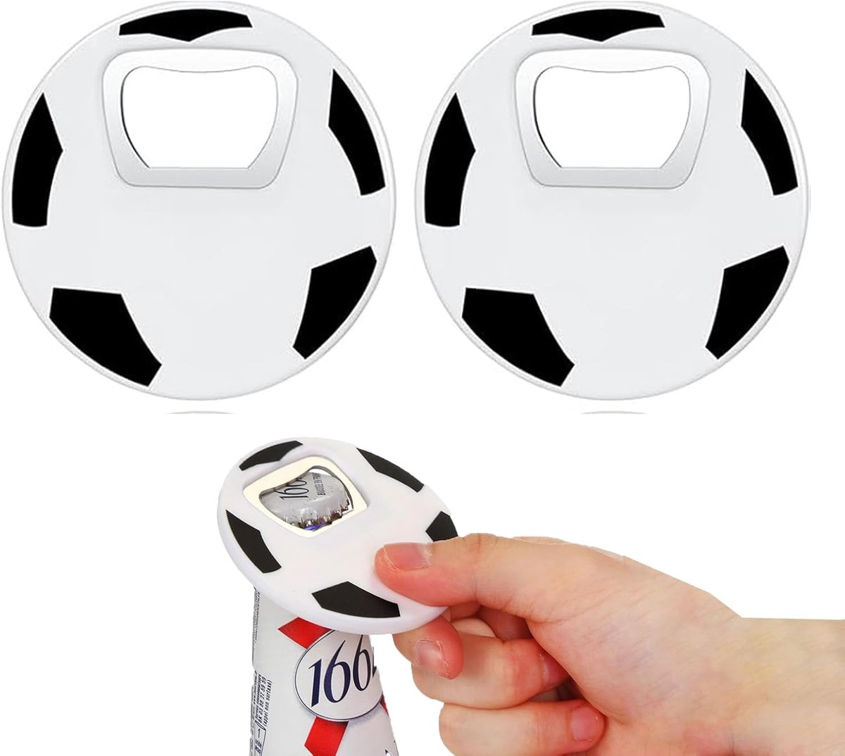 2pcs Beer Bottle Opener Football Style Flat Beer Opener Lemonade Bottle Opener Stick on Fridge Football Gifts for - ShopVlot