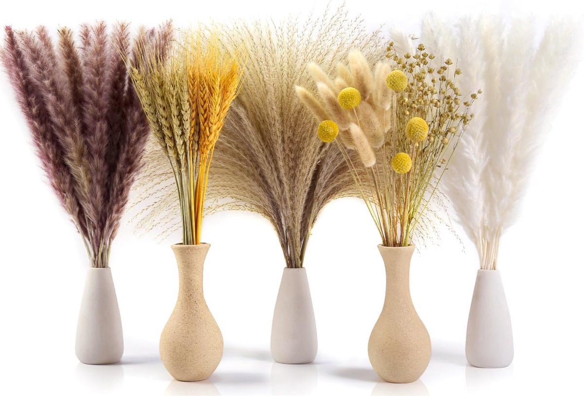 Droogbloemen herfst - pampasgras voor herfstdecoratie - herfstdecoratie - bruiloft - thuis - eetkamertafel - feestdecoratie - natuurlijke droogbloemen decoratie in boho-stijl