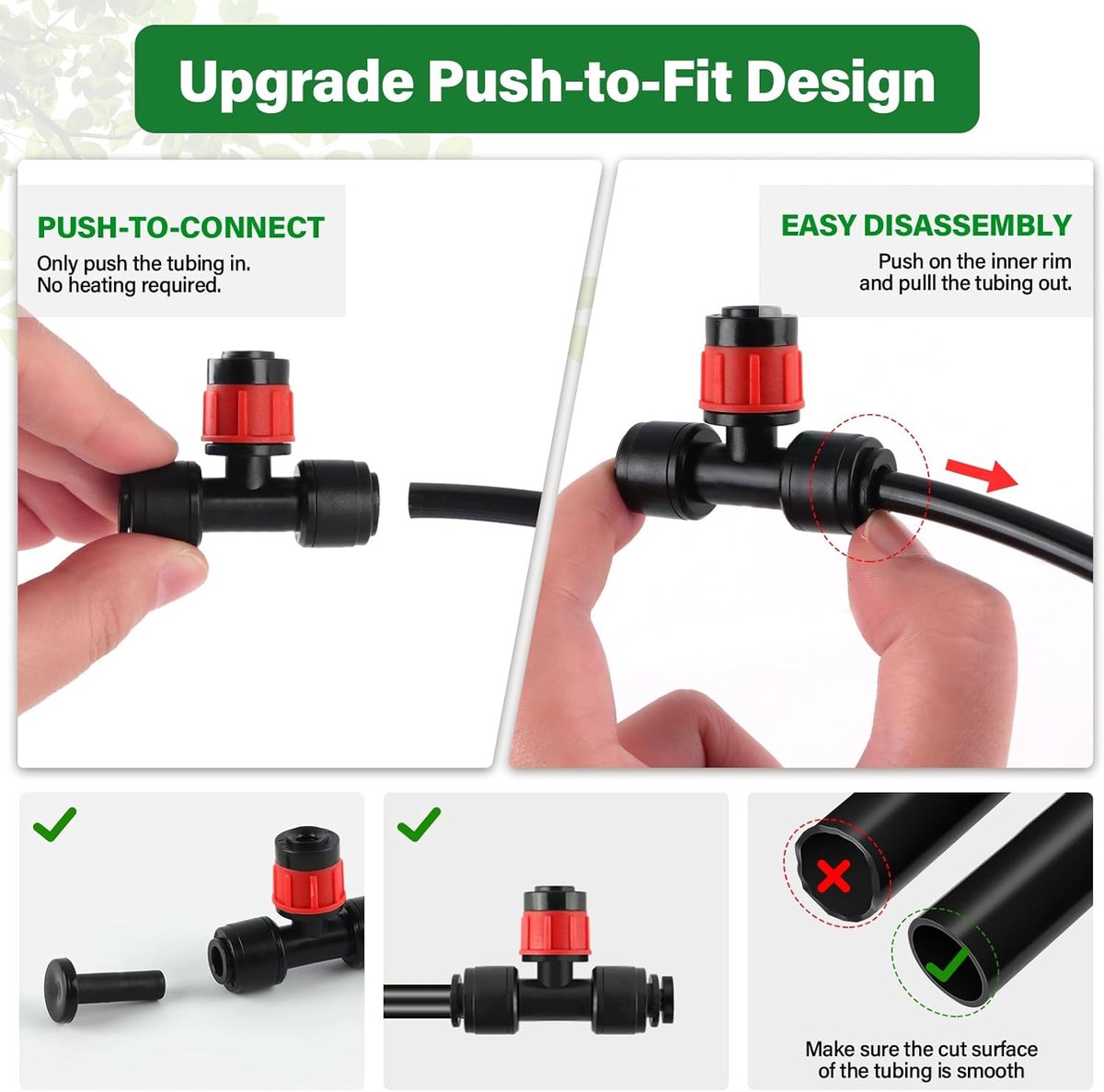 Kalolary Drip Irrigation Spots, 30 Pieces, 360° Adjustable Water Droppers, with 6 Plugs for 1/4 Inch Tubes, Garden - ShopVlot