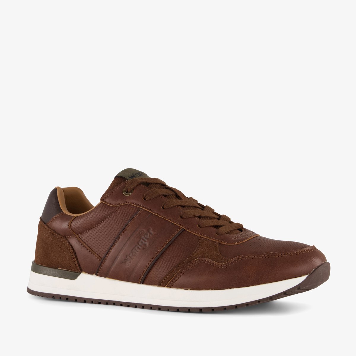 Wrangler heren sneakers bruin - Maat 42 - Uitneembare zool