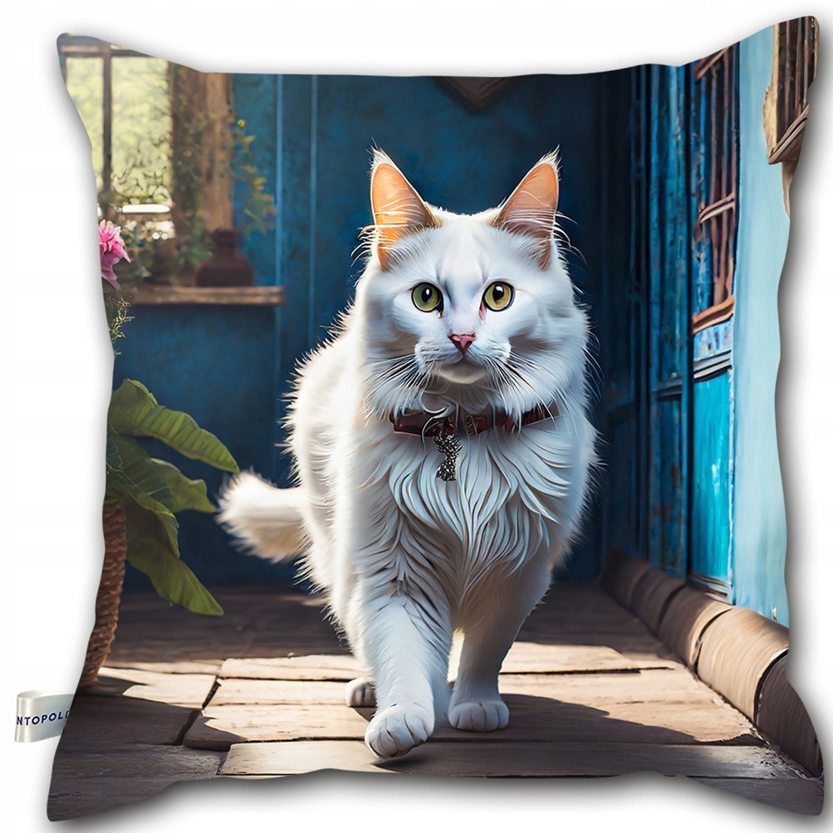 Decoratieve kussen 40x40cm met kattenprint