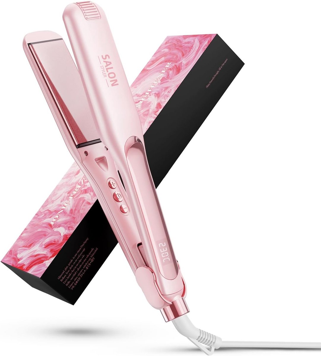 Dekuri 42 mm Ceramic Hair Straightener Water Based No Friction Water Based Hair Straightener for Silky Soft Hair - ShopVlot
