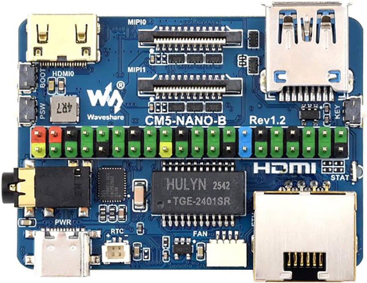 Nano basisbord Raspberry Pi Compute Module 5 - CM5 mini uitbreiding - 4K HDMI, USB 3.2, Gigabit Ethernet - ShopVlot