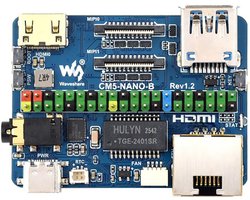 Nano basisbord Raspberry Pi Compute Module 5 - CM5 mini uitbreiding - 4K HDMI, USB 3.2, Gigabit Ethernet - ShopVlot