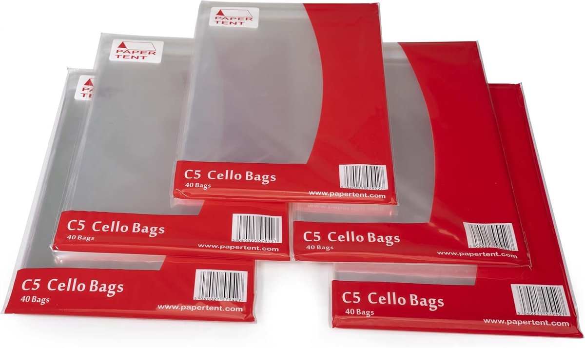 Papertent - 200 Zellophan bags C5 (5 packs of 40) - ShopVlot