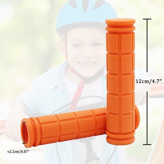 Ergonomische fietsgrips voor kinderen, oranje, 22mm, 1 paar — afbeelding 3