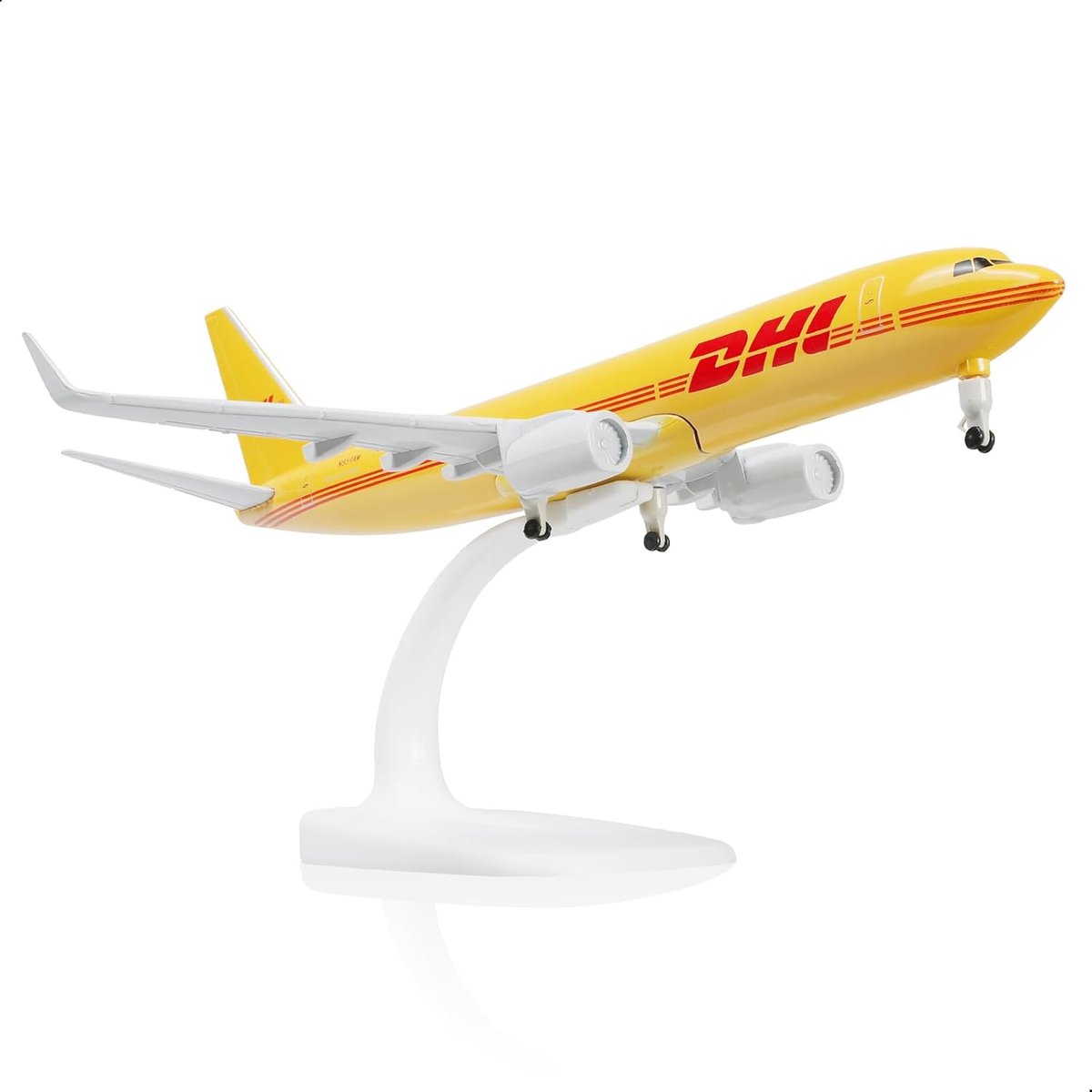 1/300 737 Cast Metal Aircraft Model Kit (8.3 Inch L) with Stand, for DHL 737 Aircraft Model for Adult Aircraft Gifts - ShopVlot
