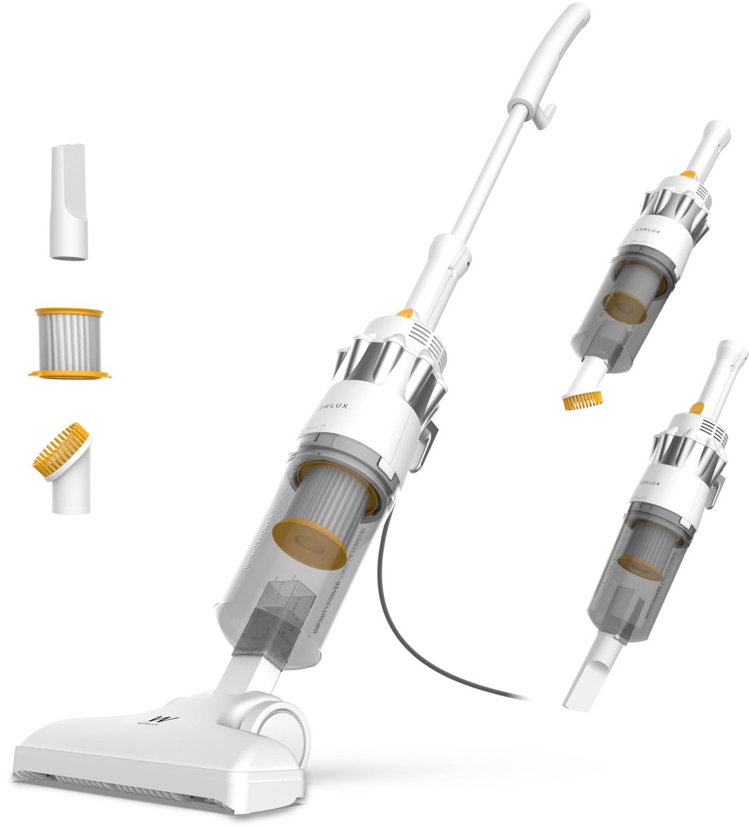 Newlux - 2-in-1 V900 Stofzuiger met kabel, verticaal en handig, 800 W, 2 l tank, 16,5 kpa, Triple Sist. Filtering - ShopVlot