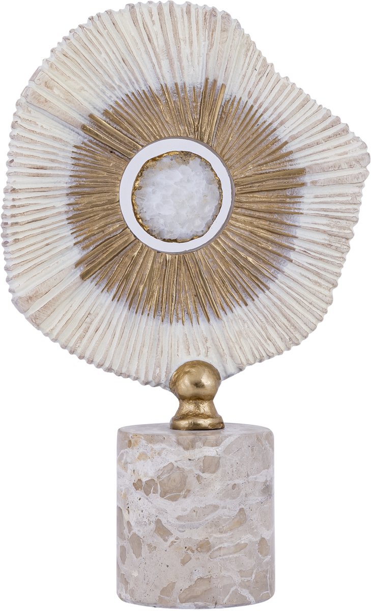PTMD Rella Beige Casted Alu Statue Marble And Stone S