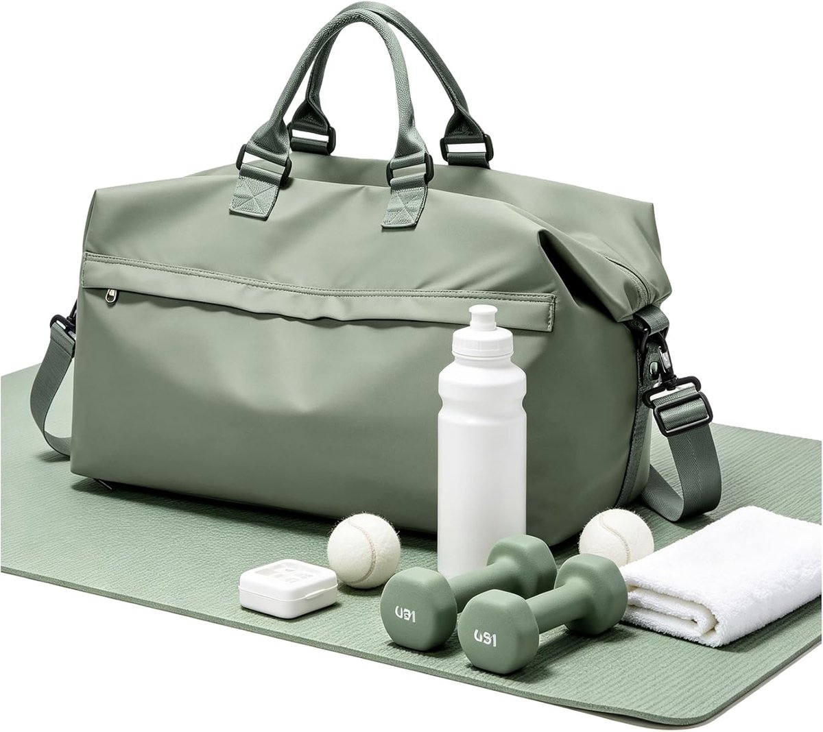 Reistas grote opvouwbare sporttas - waterdicht - met afneembare schouderriem - perfect voor handbagage - ShopVlot