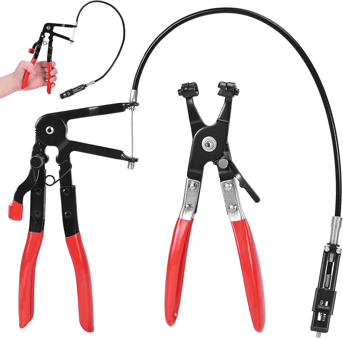 Hose Clamps, 2 Pieces, Hose Valve Pliers, Car Spring Belt Clamp Pliers, 650 mm Hose Clamp Pliers, for Assembly and - ShopVlot