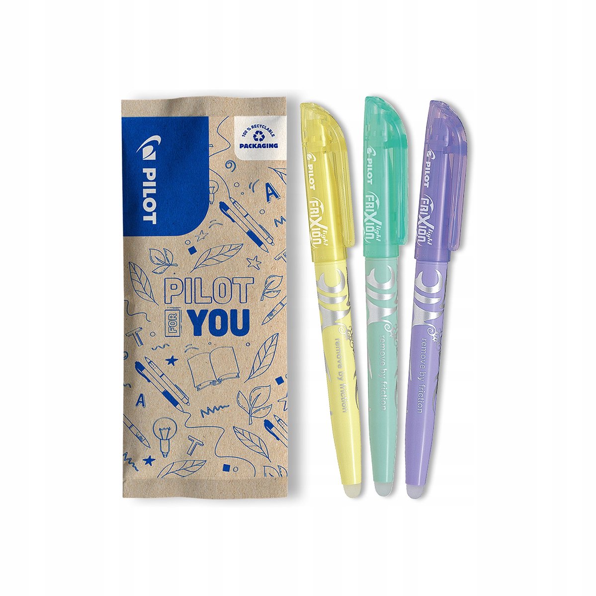 PILOT Frixion Soft Pastel Uitwisbare Markeerstiften Set (3 stuks)