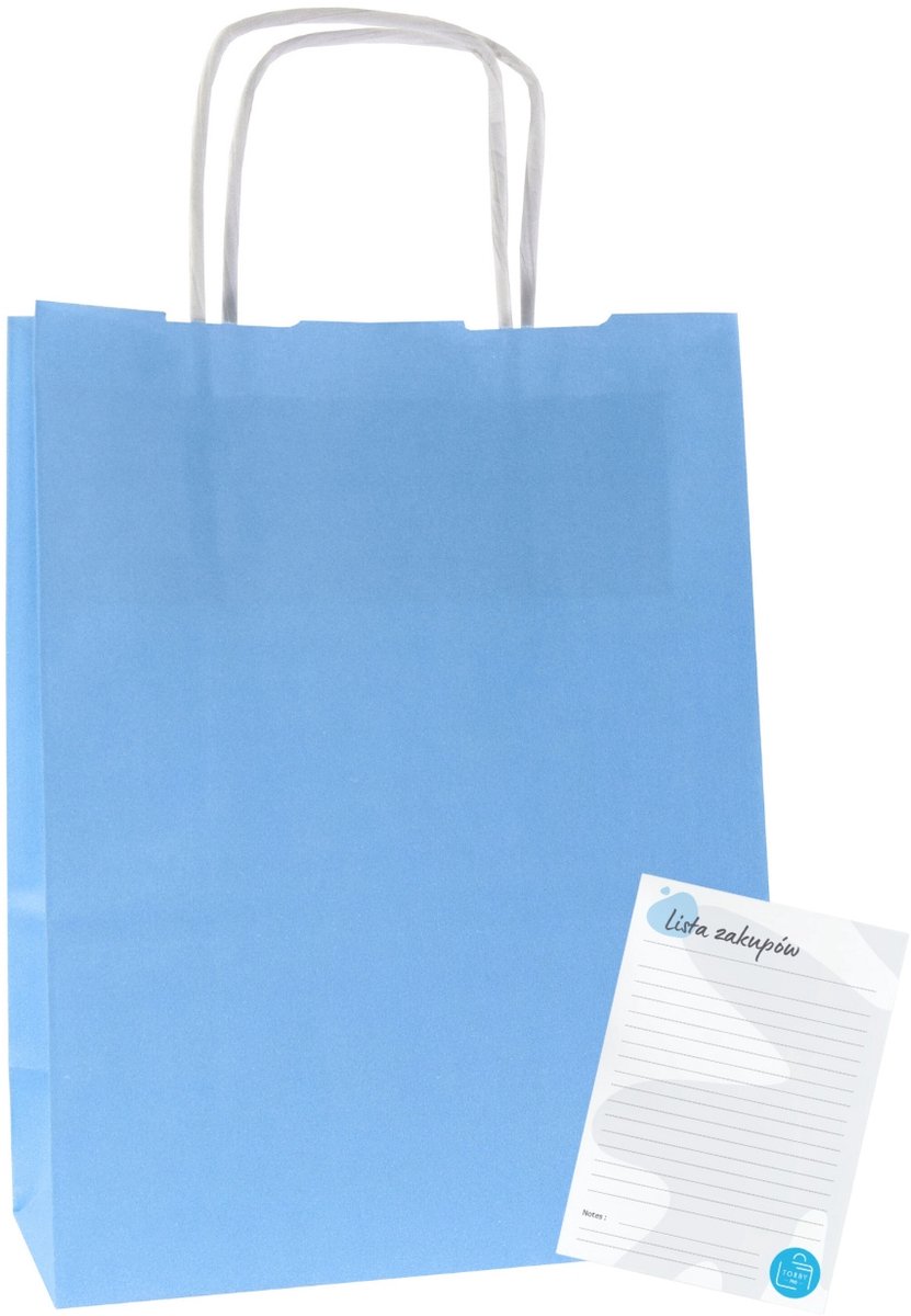 Blauw torby papier 180x80x220 mm, 100 szt.