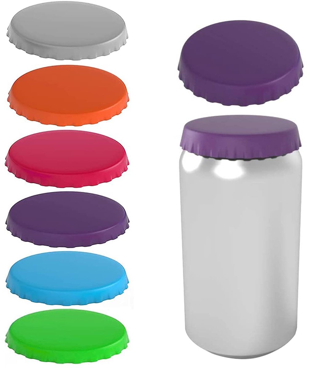 Deksel voor blikjes, geschikt voor standaard sodablikjes (6 stuks, gesorteerd) - ShopVlot