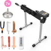 OBSIDIAN Premium Sex Machine - Seksmachine voor Man en Vrouw - Neukmachine met Draadloze Afstandsbediening - 4 Dildo’s + Pocket Pussy - 20 Snelheden - 21 Standen - Fuckmachine - Sexmachine - Dildo Machine - Anaal en Vaginaal - Sex Toys