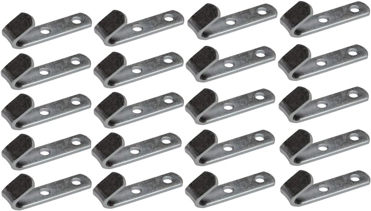 mb-m Pack of 20 Sailing Hooks Oblong, Fixing Hooks, Tension Hooks - ShopVlot