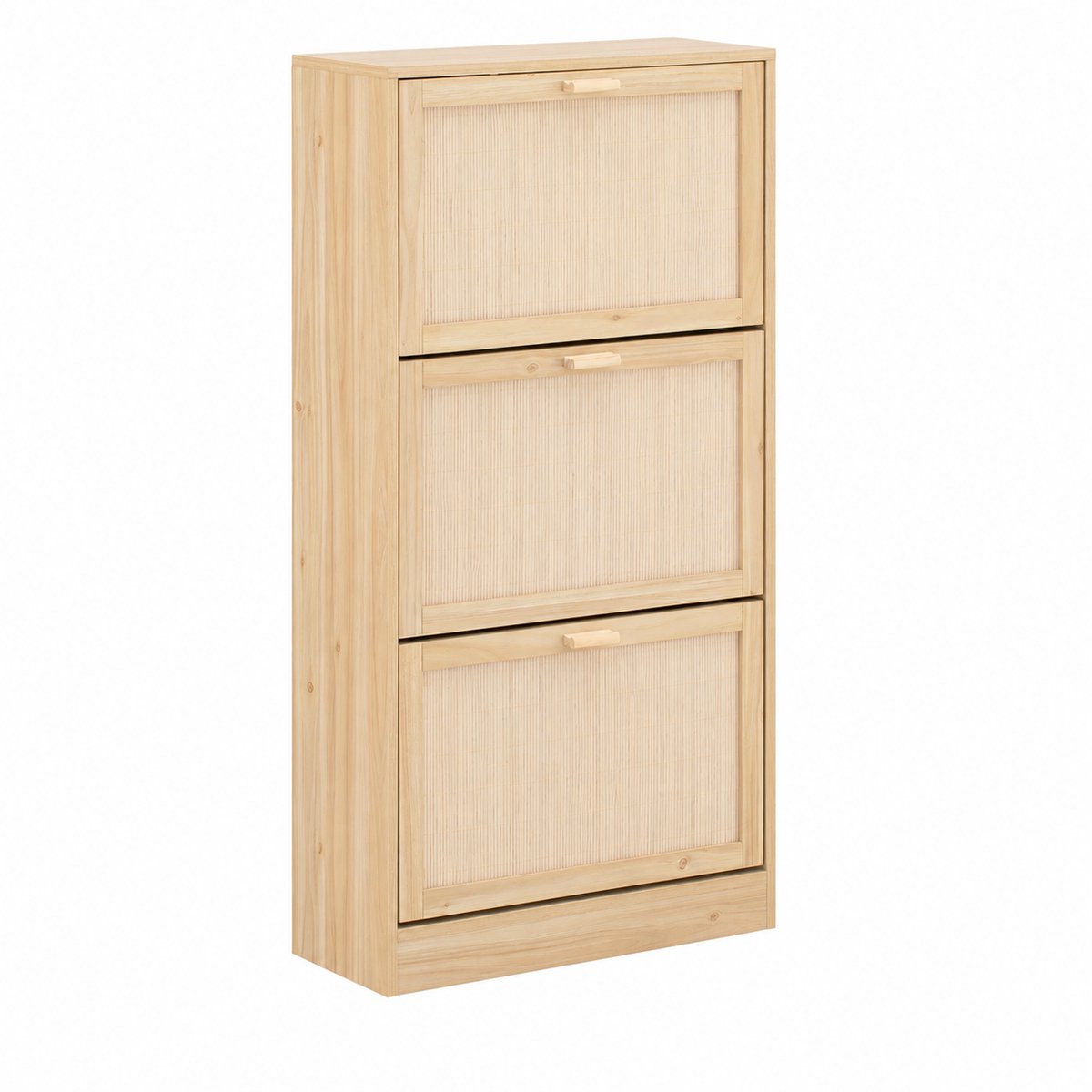 Nyoz smalle schoenenkast - Schoenenrek - Schoenen opbergsysteem - 3 klepvakken - 6 ruime opbergplanken - 60 x 24 x 118 cm