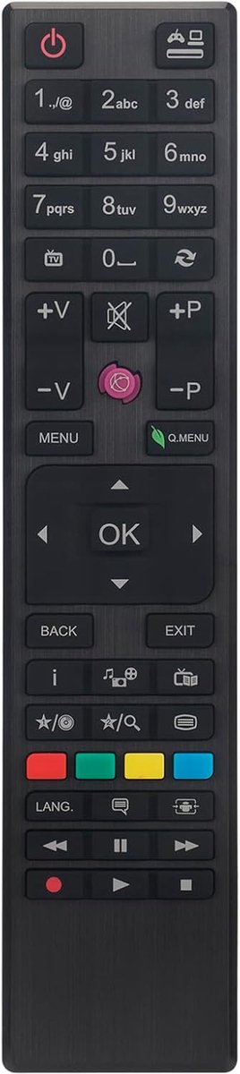 ALLIMITY Remote Control Compatible with High One TV HI4300UHD HI4802FHD HI4001UHD-VE-2 HI4901UHD-VE-960845 - ShopVlot
