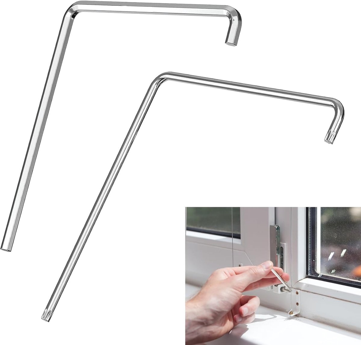 Window Adjustment Tool Set, 4mm Hexagon and TX15 Torx Wrench, Window Hardware Adjusting Tool - ShopVlot