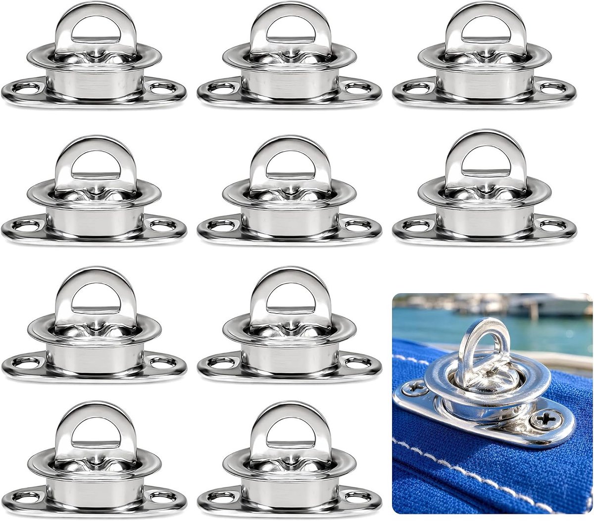 10 stuks draaisluitingen voor ronde ogen dekzeil, draaisluiting voor ovale - ShopVlot