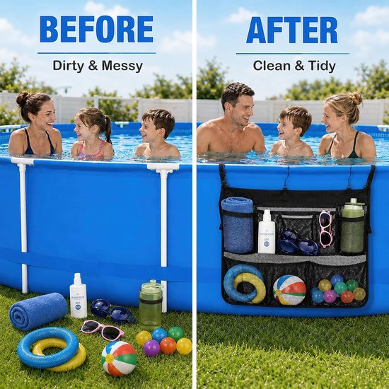 Pool toy storage bag, pool storage bag, pool storage basket, pool organizer pool, storage bag for games, beach - ShopVlot — afbeelding 3