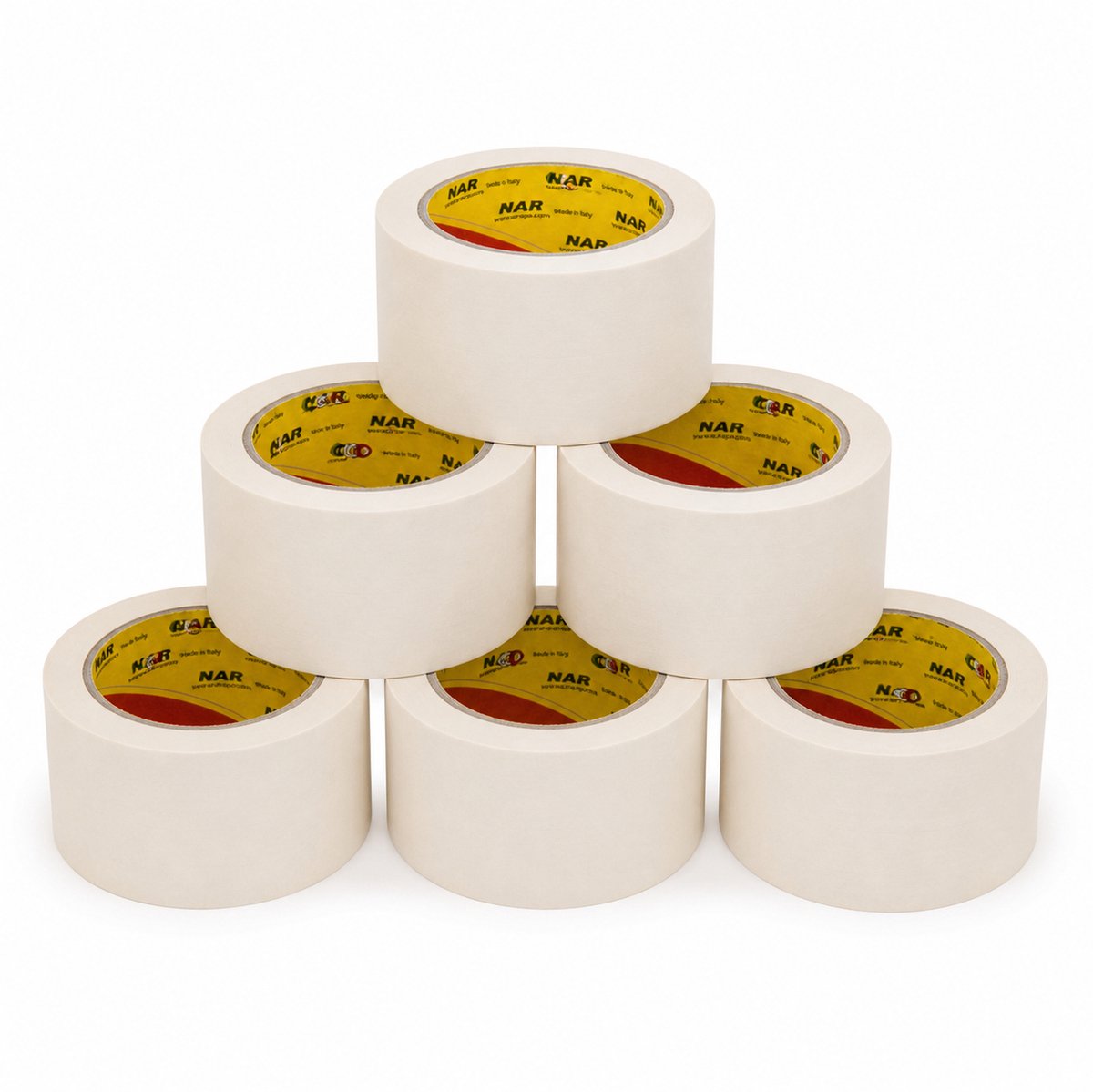 Inpakr Witte PVC Verpakkingstape NAR - 6 Rollen - 50 mm x 66 m - 32 Micron