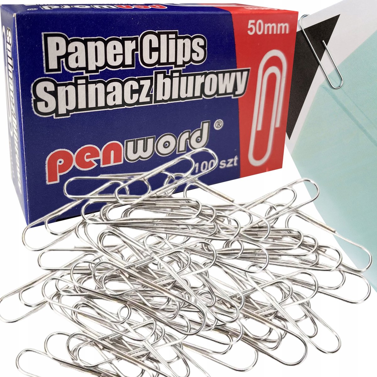 Penword Kantoorklemmen 50mm Rond Metaal - Set van 100 Stuks