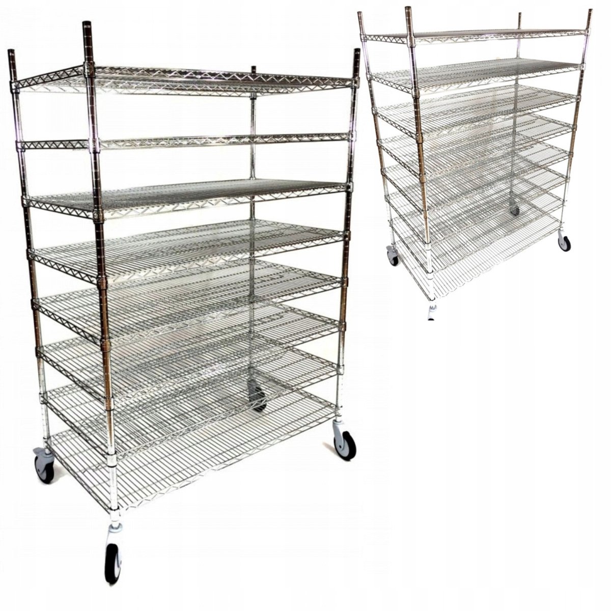 Broodkar 183x61x175 cm met 8 roosters voor bakkerijen