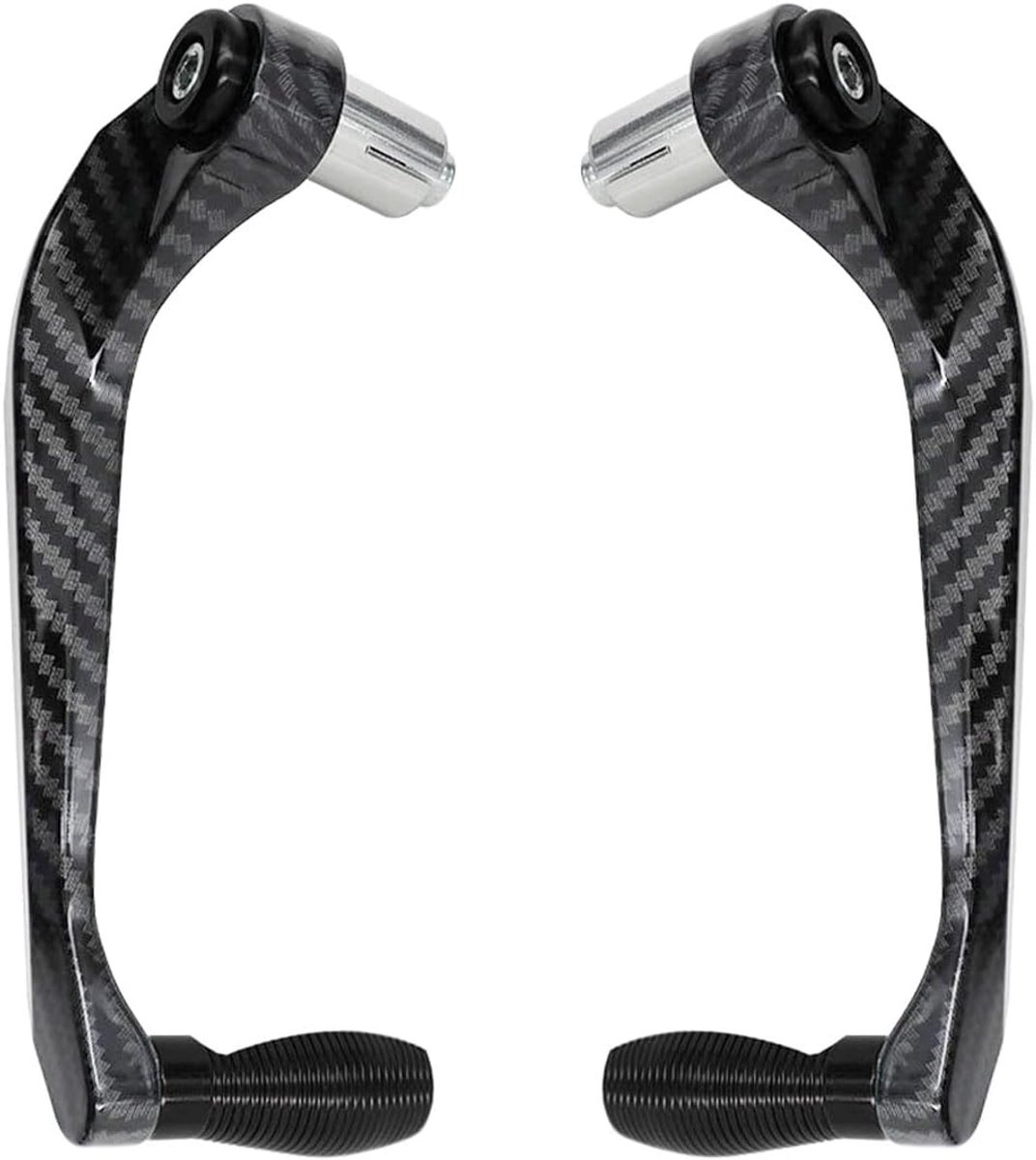 Motorfiets handbescherming 22 mm - aluminium - zwart - bescherming tegen krassen - ShopVlot