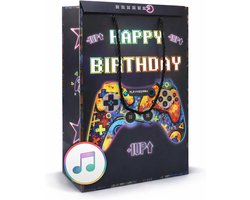 Muziektas Happy Birthday - Gamer-design - Retro 8-bits muziek - Direct klaar voor gebruik - m-winkel