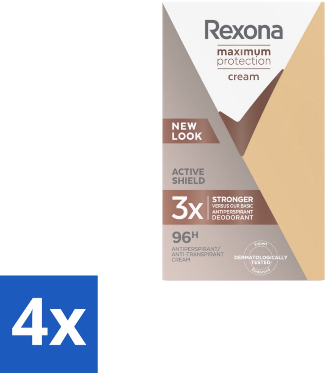 4 x Rexona - Deodorant Stick - Maximum Protection - Extra Sterke Bescherming - 45 ml - Antitranspirant - Deodorant - Vrouwen - Langdurige Bescherming - Zweet