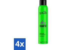 4 x Got2B - Droogshampoo - Extra Fresh - 200 ml - Droog Haar - Fris Haar - Droogshampoo - Haarkleur - Haargeur