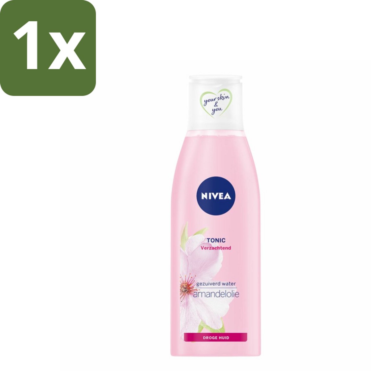 1 x NIVEA - Gezichtstonic - Essentials Verzachtende Tonic - Voor droge & gevoelige huid - Met Amandelolie & Hydramine - 200 ml - Gezichtstonic - Droge Huid - Verzachtende Tonic - Amandelolie - Hydramine