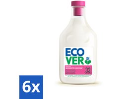 6 x Ecover - Wasverzachter - Appelbloesem & Amandel - 1 liter - Wasverzachter - Appelbloesem - Amandel - Biologisch Afbreekbaar - Plantaardige Ingrediënten