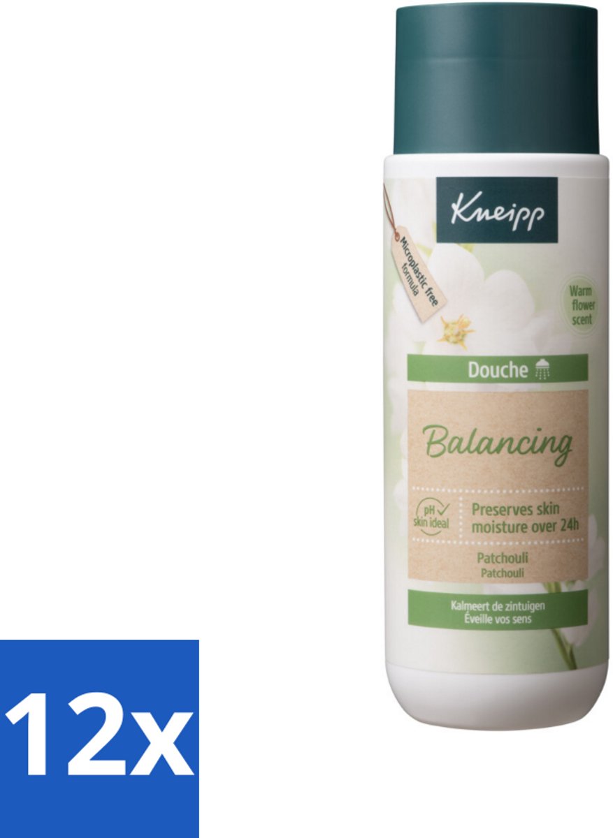 12 x Kneipp - Douchegel - Patchouli - 200 ml - Douchegel - Patchouli - Ontspannen - Natuurlijke Douchegel - Vegan Douchegel
