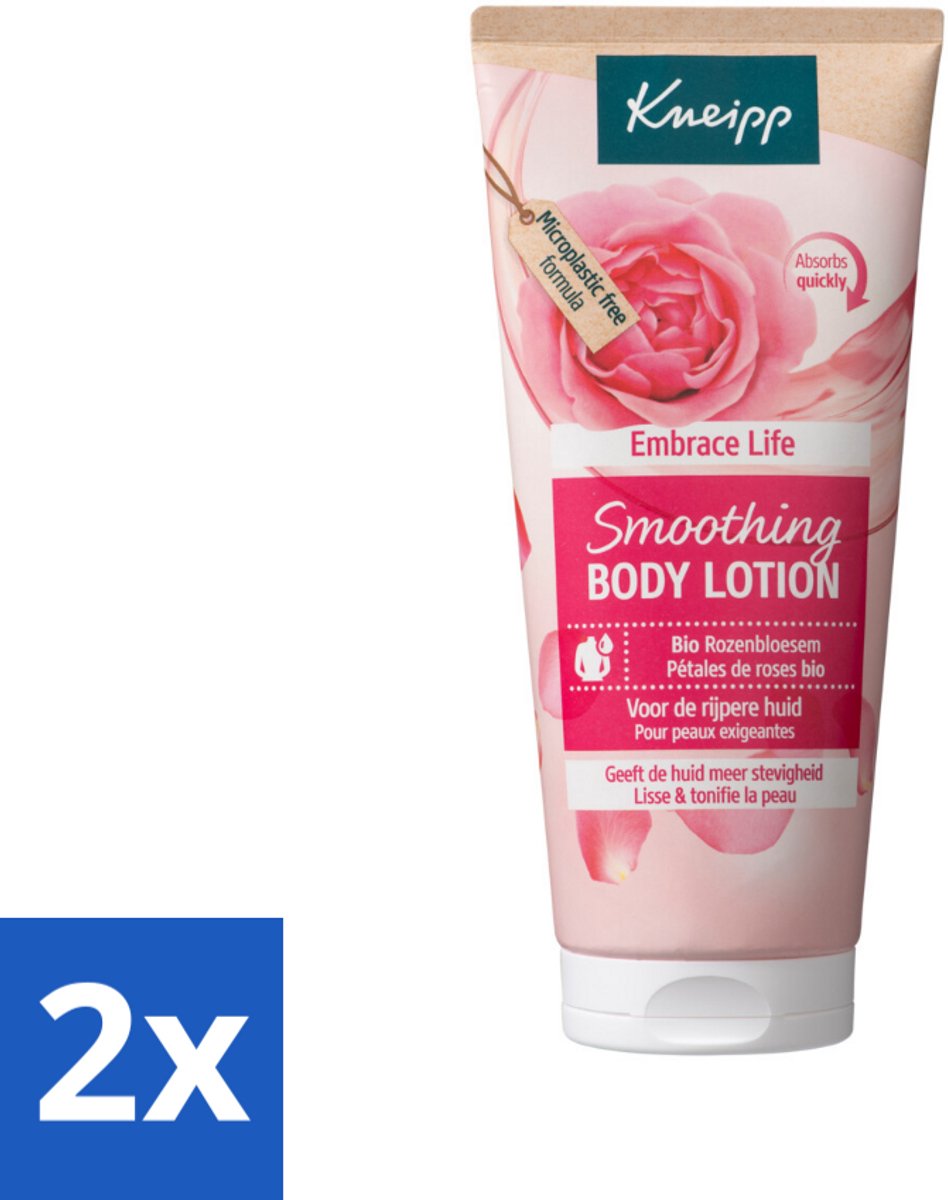 2 x Kneipp - Body lotion - Embrace Life - Anti‑Aging verzorging - 200 ml - Rijpe Huid - Anti-aging - Bodylotion - Hydraterende Crème - Verzorging