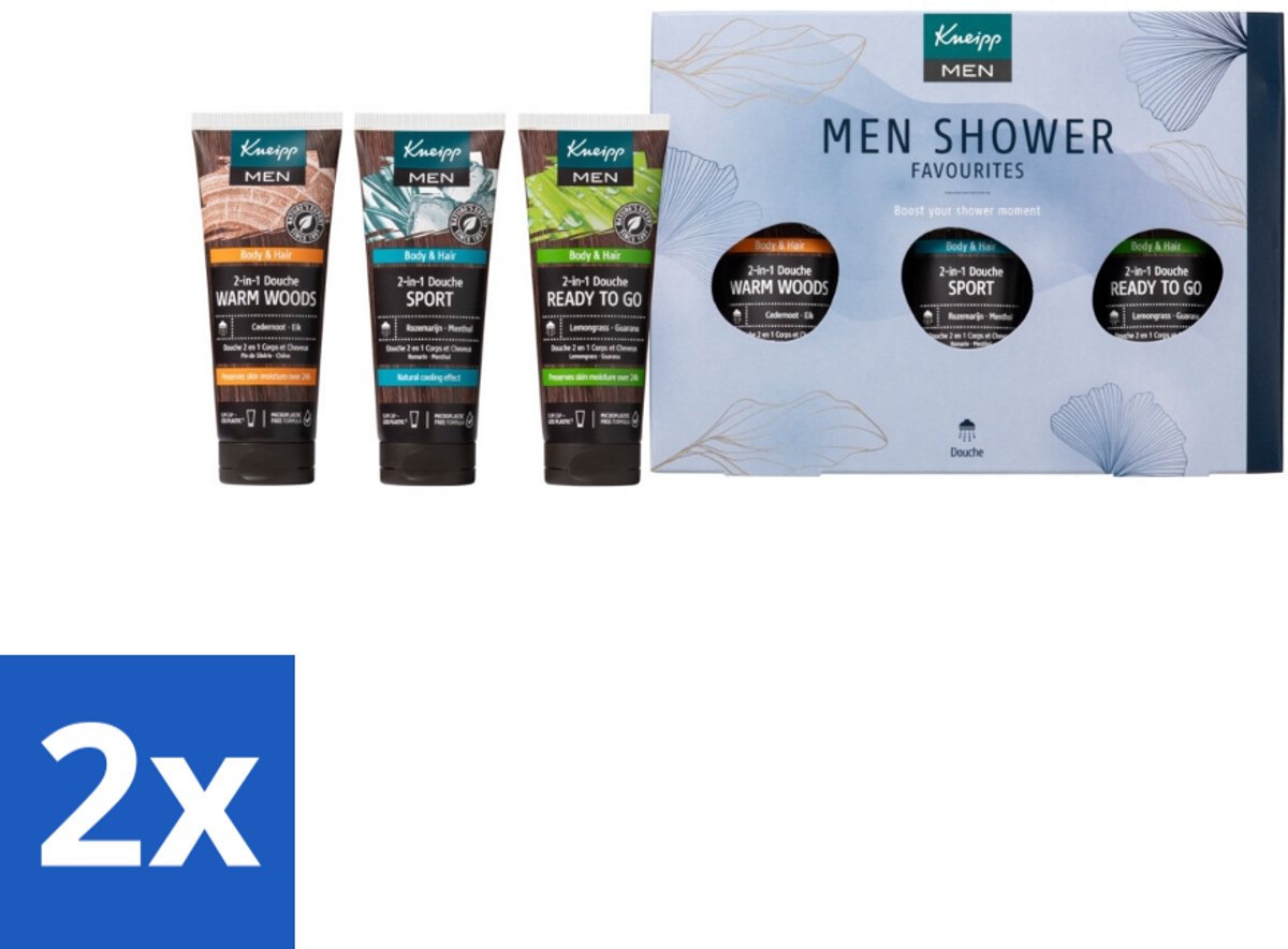 2 x Kneipp - Men Shower Favourites Geschenkset - Douchegel - Mannen - Verzorging - Cadeau - Natuurlijke Ingrediënten