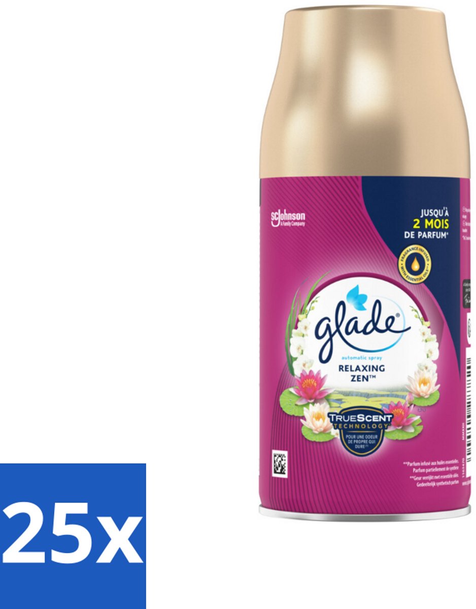 Glade - Navulling Automatische Spray - Relaxing Zen - 269 ml - Bulkverpakking - 25 stuks